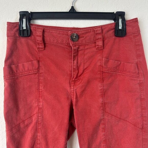 Cabi Pants Womens 4 Copper Orange The Explorer Slim Straight High Rise - Picture 2 of 8